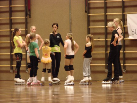 Zaterdag groep inline kunstrijden